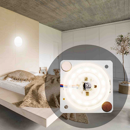 Модуль св/д с драйвером 12W(960lm) 4000К 4K 63x63 линз.рассеив. на магнитах IP20 2835 02-13 APEYRON (1)