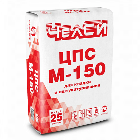 Смесь цементно-песчаная ЦПС М150 ЗИМА (до -15°С)  25кг, ЧелСи на сайте Стройсервис
