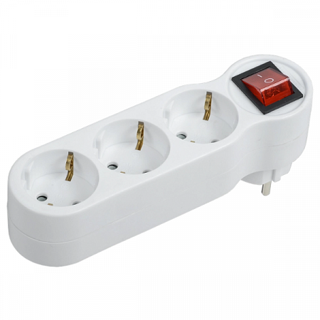 IEK разветвитель (тройник) 3 роз. 16А ВЫКЛ. белый PC Т-01/03В WTP10-16-03-ZK-K01 на сайте Стройсервис
