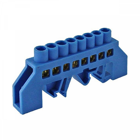 Шина "N" нулевая в изоляторе на DIN-рейку 8x12мм 8 групп  на сайте Стройсервис
