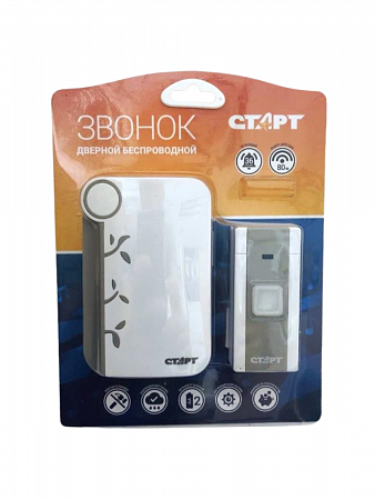 Звонок беспроводной СТАРТ 003 80м, 36 мелодий, индикатор, 3 ур.громкости 12656 СТАРТ (1)