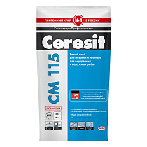 Клей для мозайки и мрамора СМ-115 Ceresit 5кг на сайте Стройсервис
