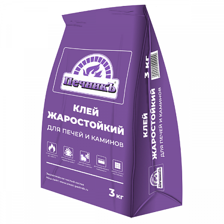 Клей жаростойкий для печей и каминов Печникъ 3кг  на сайте Стройсервис
