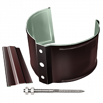 ДЕРЖАТЕЛЬ ТРУБЫ GRANDLINE OPTIMA 90 НА КИРПИЧ RAL8017 ШОКОЛАД на сайте Стройсервис
