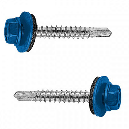 Саморез кровельный по дереву 4,8х29мм RAL 5005 Синий на сайте Стройсервис
