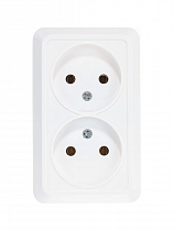 Розетка 2-м ОП Олимп 16А IP20 б/з бел. О0102 UNIVersal на сайте Стройсервис
