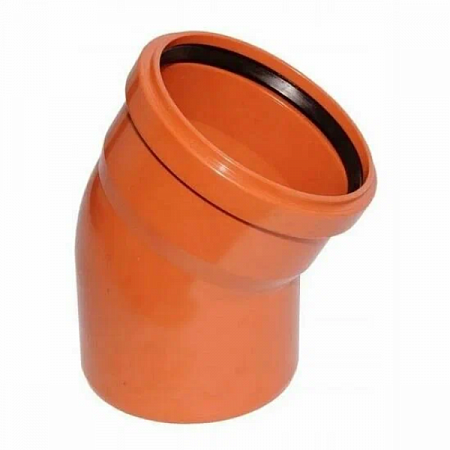 Отвод канализационный НАРУЖНЫЙ PP-H D110 *15° Flextron на сайте Стройсервис
