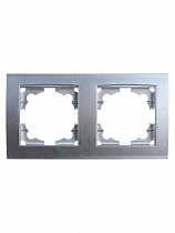 Рамка 2-м Бриллиант горизонт. серебр. 7949711 UNIVersal на сайте Стройсервис
