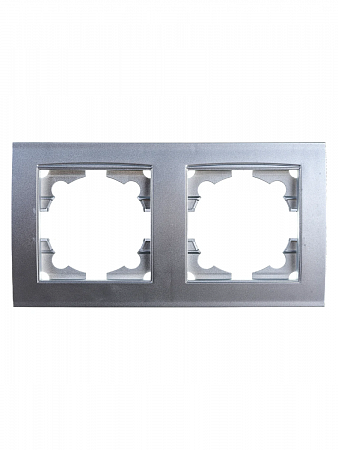 Рамка 2-м Бриллиант горизонт. серебр. 7949711 UNIVersal на сайте Стройсервис
