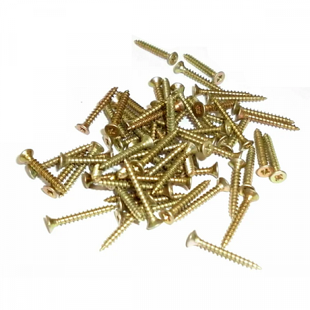 Саморез ОСТРЫЙ 4,2х76 потай, редкий шаг желтый цинк(пром. упак) на сайте Стройсервис
