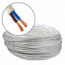 Провод ПВС 2х1,5 Белый 380В (бухта 100 м.)  на сайте Стройсервис
