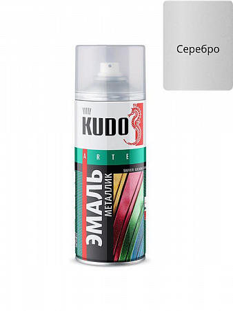 Эмаль универсальная металлик SILVER GRAIN FINISH 520мл серебро KU-1026 KUDO на сайте Стройсервис
