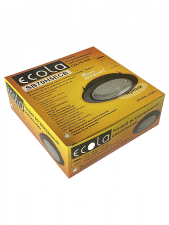 Светильник GX70 встраиваемый черный матовый SB70H5ECB Ecola