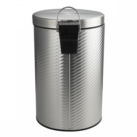 Ведро круглое 12л винтообразное нерж. (хром с педалью) Санакс (2)