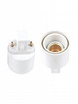 Патрон-переходник с цоколя G23 на E14 Белый на сайте Стройсервис
