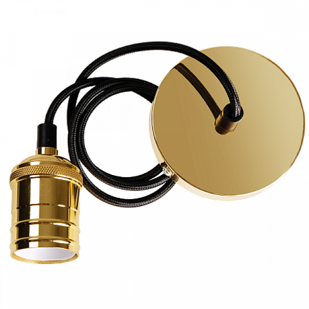 Патрон E27 RETRO с проводом 1м, PLC 02 230V/1M GOLDEN на сайте Стройсервис
