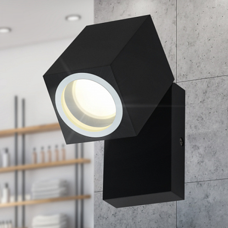 Декоративная подсветка WL37 BK MR16/GU10, черный ЭРА-3