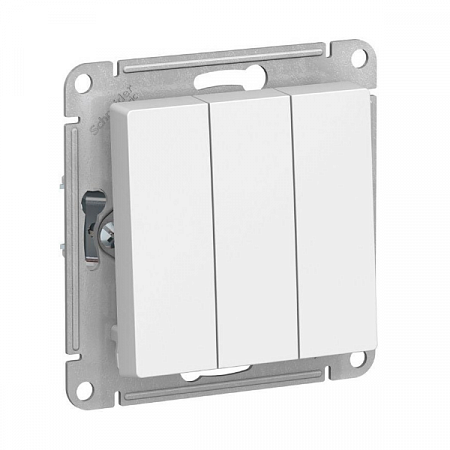 Механизм выключателя 3-кл. СП AtlasDesign 10А IP20 )10AX бел.  на сайте Стройсервис
