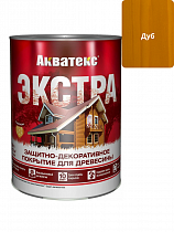 Защитно-декоративное покрытие для древесины Акватекс ЭКСТРА дуб 0,8л на сайте Стройсервис
