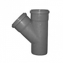 Тройник канализ. серый Ду 110*45° РР-Н Flextron на сайте Стройсервис
