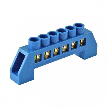 Шина "N" нулевая в изоляторе 6x9мм 6 групп  на сайте Стройсервис
