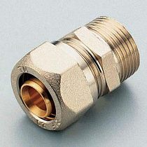 Муфта для металлопластиковой трубы, вода, компрессионная  20х3/4 ЕВРО никелиров.М/П*НР на сайте Стройсервис
