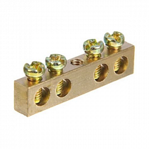 Шина нулевая 4групп/крепеж по центру, сеч.6х9 мм TDM на сайте Стройсервис
