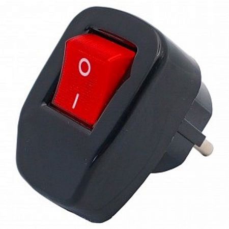 AY-KA вилка угловая с кнопкой (с выключателем) 16А 250В земля, черный (Турция)7914800 на сайте Стройсервис
