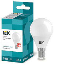 Лампа светодиодная ECO G45 5Вт шар 4000К белый E14 450лм 220-240В LLE-G45-5-230-40-E14 IEK на сайте Стройсервис
