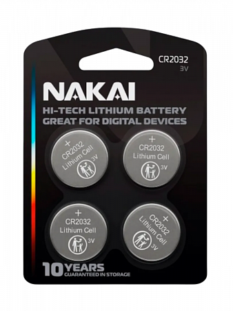 Элемент питания алкалиновый CR2032 NAKAI Hi-Tech 4xBL 3V NAKAI на сайте Стройсервис
