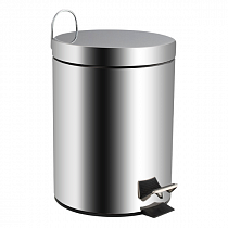 Ведро Санакс круглое 5л ПНЕВМАТИКА нерж. ( хром с педалью ) 105-P на сайте Стройсервис
