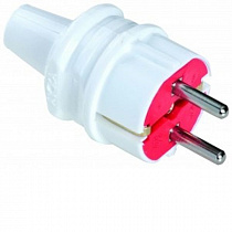 AY-KA (АЙКА) вилка 16A 250В (прямая, белая, земля) (Турция) 7711500 на сайте Стройсервис
