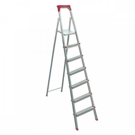 Стремянка 7 ступеней стальная Biber на сайте Стройсервис

