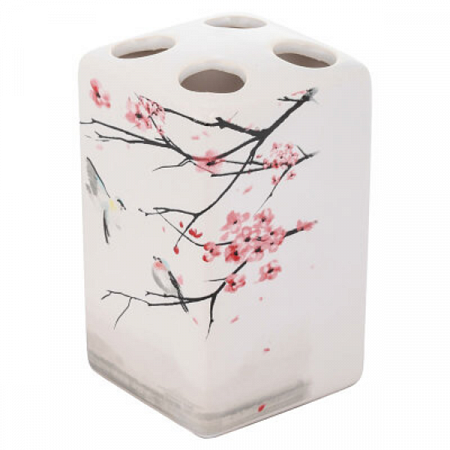 Держатель для зубных щеток Рыжий кот Сакура, керамика ТВН-S на сайте Стройсервис
