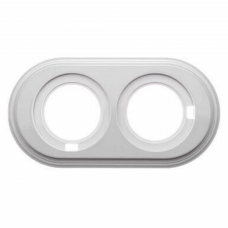 Рамка 2-м Лизетта ретро ABS-пластик бел.  на сайте Стройсервис
