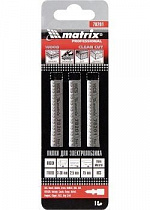 Полотна для электролобзика по дереву, Т101В 75х2,5мм *3шт, HCS, Matrix Professional на сайте Стройсервис
