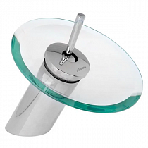 9090A Смеситель для раковины "водопад" прозрачный. Латунь. Хром  на сайте Стройсервис
