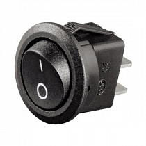 Выключатель клавишный 250В 6А (2с) "ON-OFF" круглый черный 36-2550 Rexant 