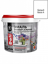 Эмаль акриловая универсальная белая RAL9010 база А, глянцевая 0,9кг DALI на сайте Стройсервис
