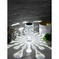 СТАРТ св-к декор. настольный 2LED Crystal Water Drop акк.1000mAh сенсор/димм 2-4-6K 190x90 USB-шнур на сайте Стройсервис
