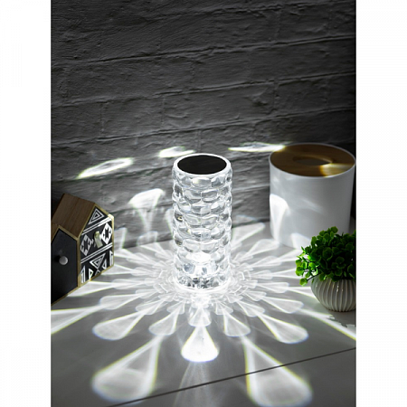 СТАРТ св-к декор. настольный 2LED Crystal Water Drop акк.1000mAh сенсор/димм 2-4-6K 190x90 USB-шнур на сайте Стройсервис
