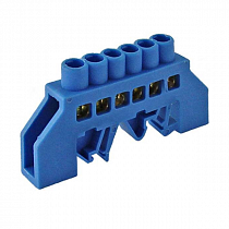 Шина "N" нулевая в изоляторе на DIN-рейку 8x12мм 6 групп TDM на сайте Стройсервис
