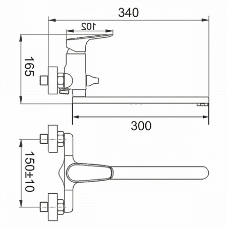 Смеситель для ванны Merida 044710 GOTA ROCIO