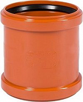 Муфта двухраструбная канализ. наруж. PP-H D160 Flextron на сайте Стройсервис
