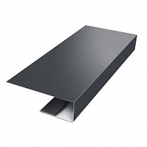 Профиль-J металлический RAL 7024 (серый графит) 20*15*40 мм  на сайте Стройсервис
