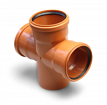 Крестовина канализационная наруж. PP-H D110*90° Flextron на сайте Стройсервис
