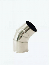 Отвод дымоходный 135* d160мм 0,5мм нерж.  на сайте Стройсервис
