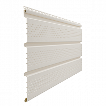 Софит Docke STANDARD перфорированный (Пломбир) на сайте Стройсервис
