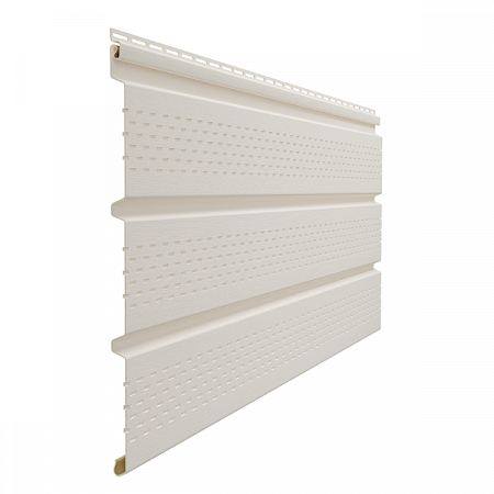 Софит Docke STANDARD перфорированный (Пломбир) на сайте Стройсервис
