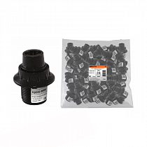 Патрон Е14 карболитовый резьбовой с кольцом TDM на сайте Стройсервис
